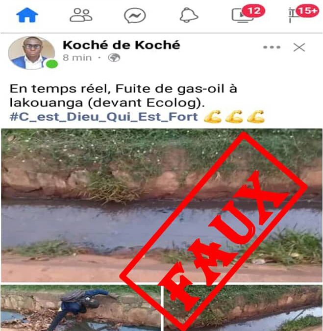 Faux, aucune fuite de carburant n’est constatée  à Lakouanga dans le deuxième arrondissement  de Bangui
