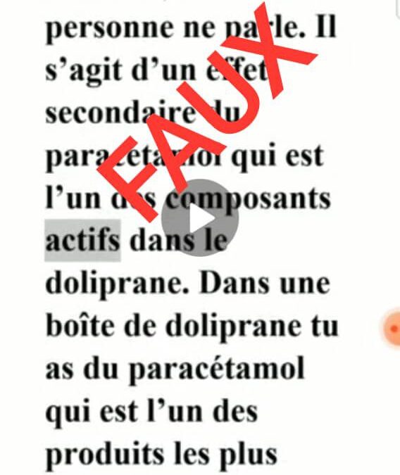 Les effets secondaires du paracétamol ne provoquent pas  l’impuissance sexuelle ni l’homosexualité