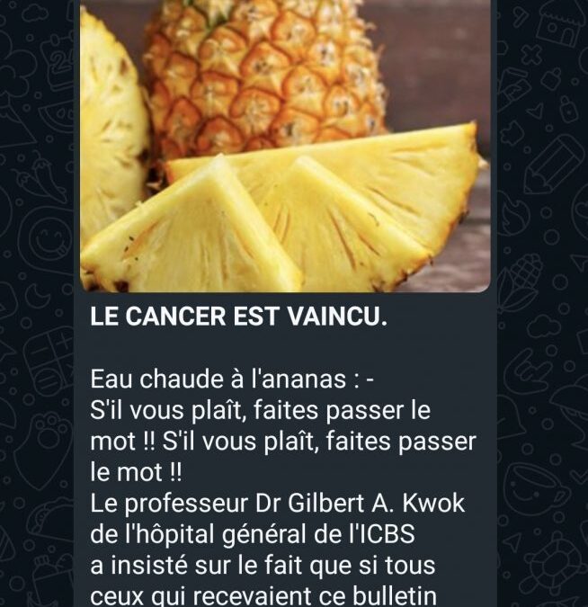 Faux, l’eau chaude à l’ananas ne soigne pas le cancer