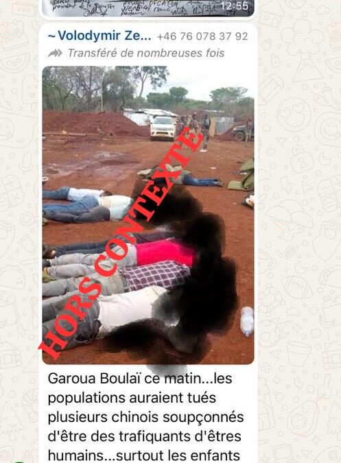 Faux, cette photo ne montre pas des Chinois tués à Garoua Boulaï 