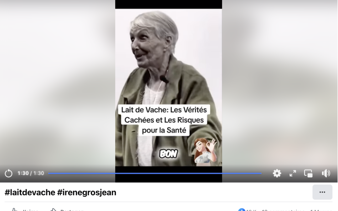 Consommer le lait de vache et   le fromage ne provoque pas la perte de vue 