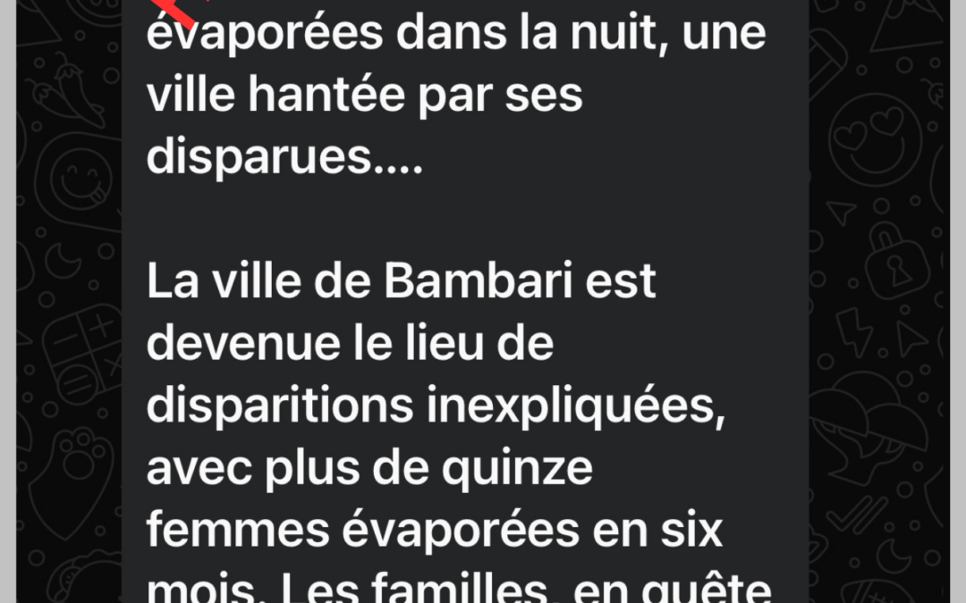 Bambari : 15 femmes portées disparues en trois mois? Pas de preuves vérifiées