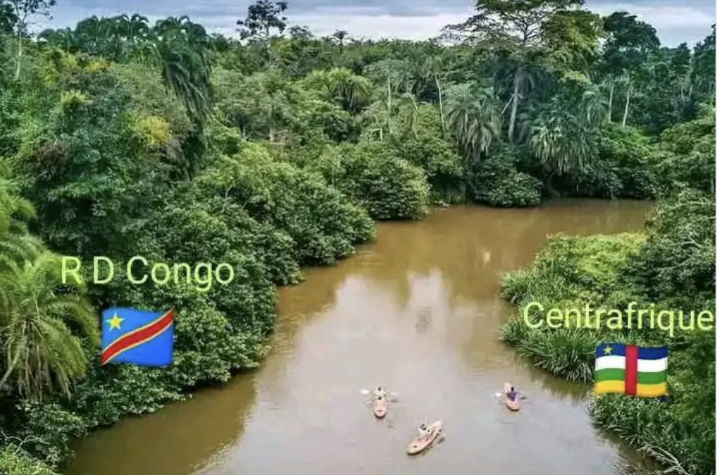 Cette photo ne correspond pas à la frontière entre la République Démocratique du Congo  et la République Centrafricaine 