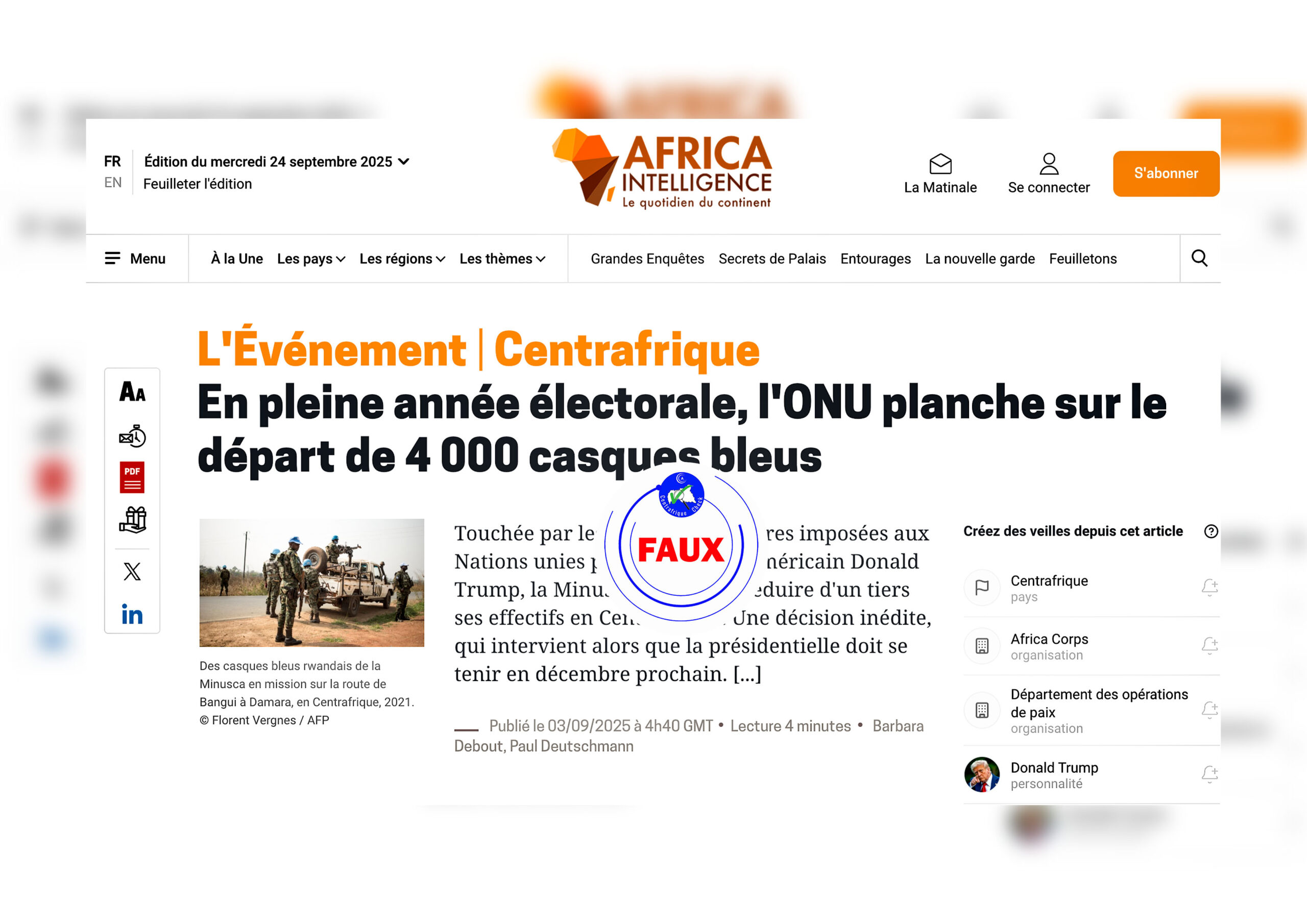 Lutte contre la désinformation Lutte contre la désinformation