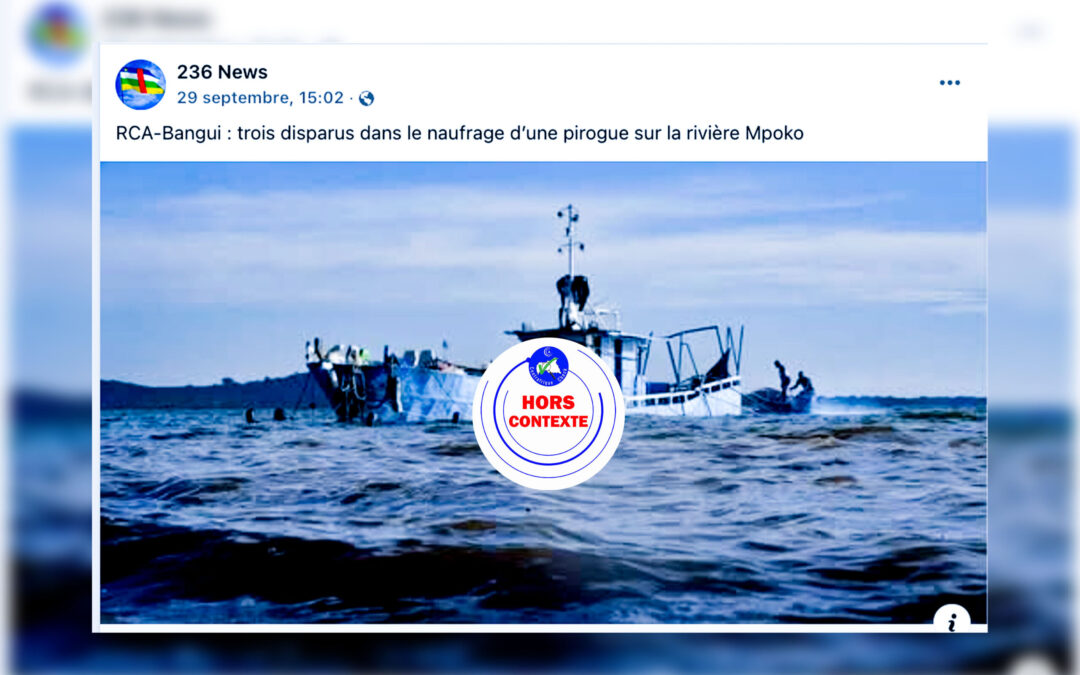 La photo du naufrage à Mpoko-Nzala sortie de son contexte