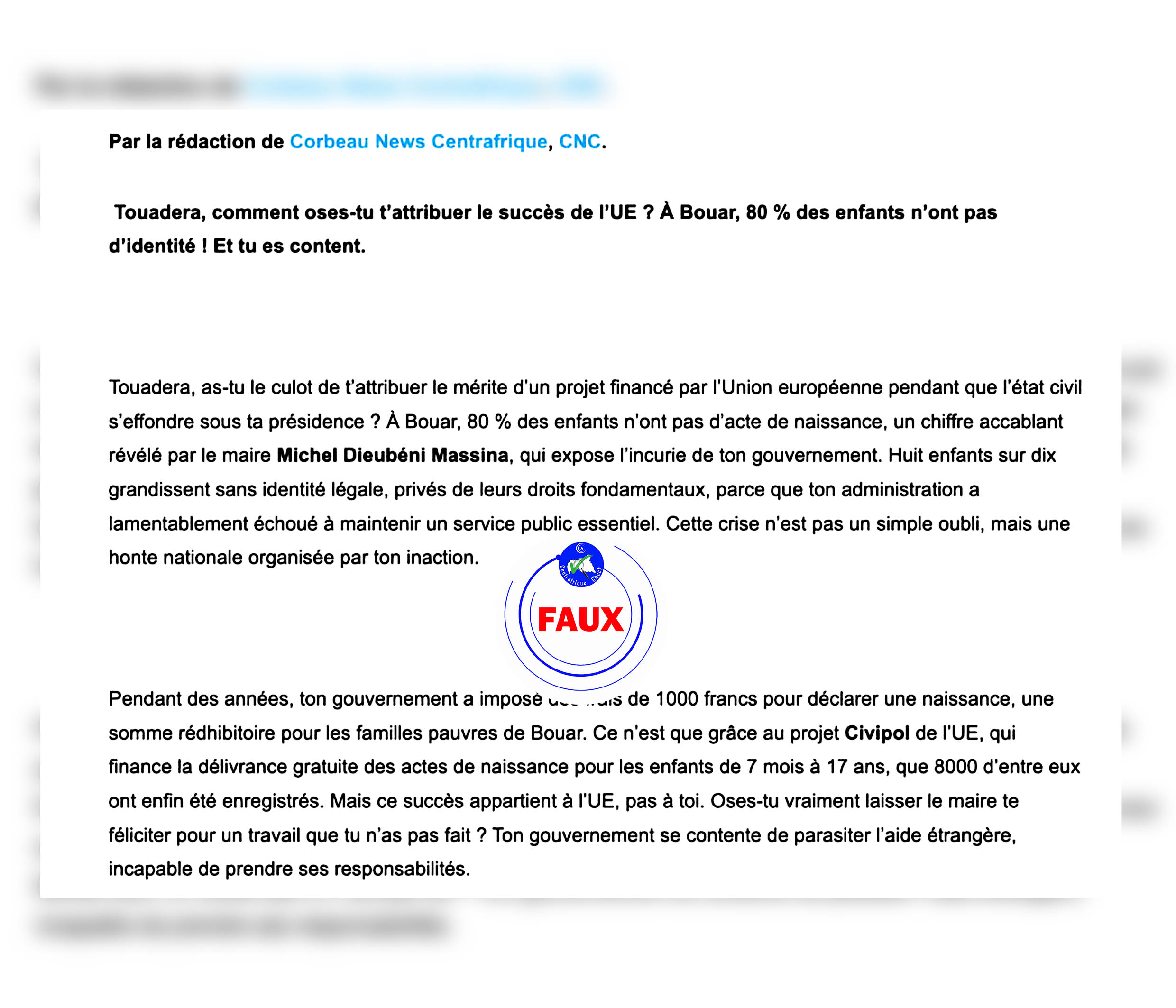 Lutte contre la désinformation